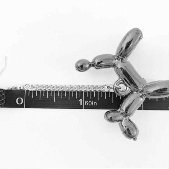 Balloon Animal Dog Dangle Pierced Earrings - Picture 5 of 7